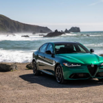 The 2026 Alfa Romeo Giulia parked by the coast
